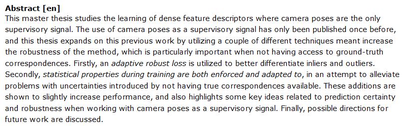 دانلود پایان نامه : بررسی توصیفگرهای ویژگی متراکم دوربین به عنوان سیگنال نظارتی
