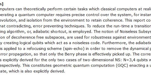 دانلود پایان نامه : بررسی میانبر آدیاباتیک برای محاسبات کامپیوتر کوانتومی در زیرسیستم های بی صدا (NS)