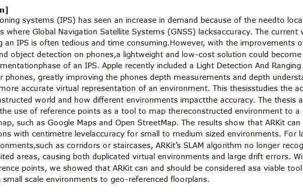 دانلود پایان نامه : مطالعه ای در مورد استفاده از اپلیکیشن ARKit برای استخراج نقشه های مرجع جغرافیایی