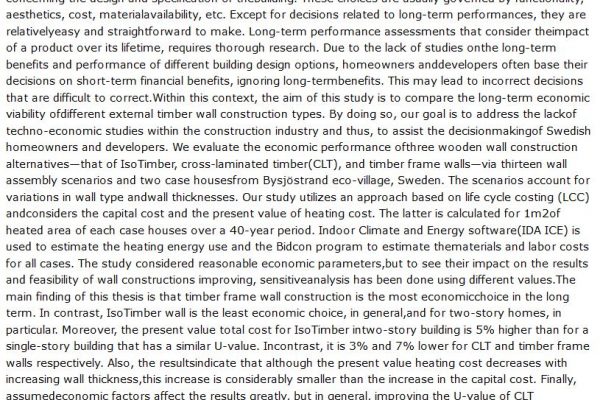 دانلود پایان نامه : مطالعه فنی اقتصادی ساخت دیوارهای چوبی و جایگزین های آن در صنعت ساختمان