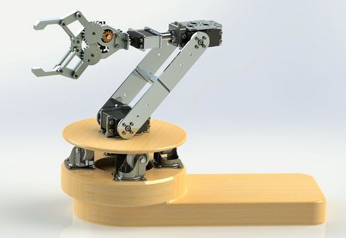 دانلود پروژه طراحی بازوی رباتیک 4dof