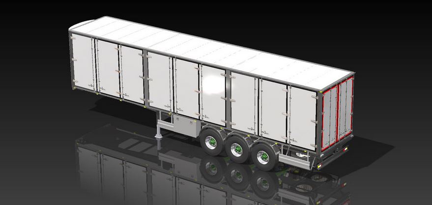 دانلود پروژه طراحی تریلر یخچال دار کامیون