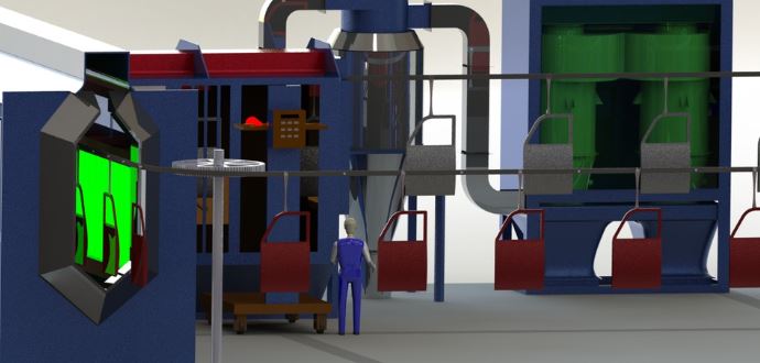 دانلود پروژه طراحی خط پوشش دهی پودر الکترواستاتیک کارخانه