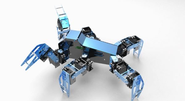 دانلود پروژه طراحی ربات عنکبوتی شش پا Hexapod Robot
