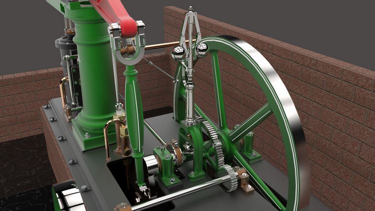 دانلود پروژه طراحی موتور بخار پرتو افقی