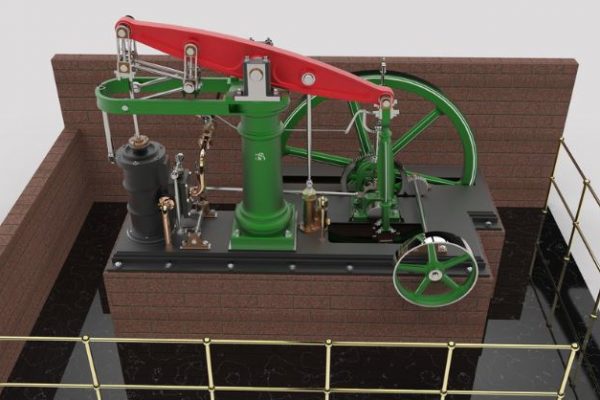 دانلود پروژه طراحی موتور بخار پرتو افقی