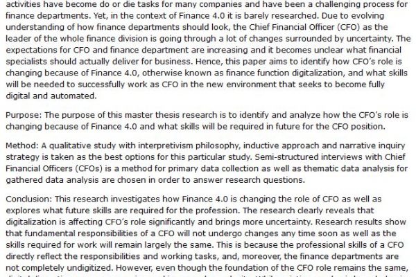 دانلود پایان نامه : بررسی دیجیتالی کردن امور مالی شرکت و تاثیر بر نقش مدیران ارشد مالی CFO