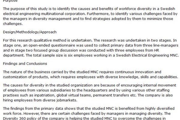 دانلود پایان نامه : شناسایی علل و مزایای تنوع نیروی کار در یک شرکت چند ملیتی MNC مهندسی برق