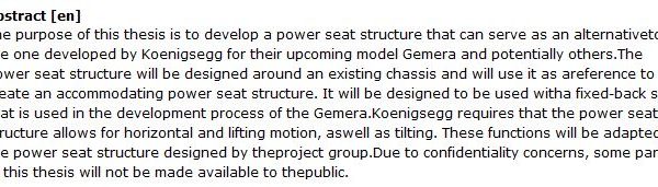 دانلود پایان نامه : طراحی و توسعه ساختار صندلی برقی برای خودرو ی اسپرت