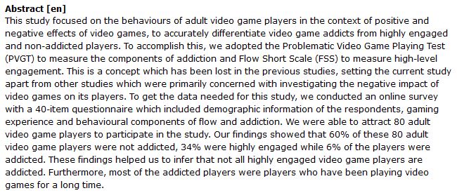 دانلود پایان نامه : بررسی تمایز اعتیاد به گیم و بازی های ویدیویی در بزرگسالان