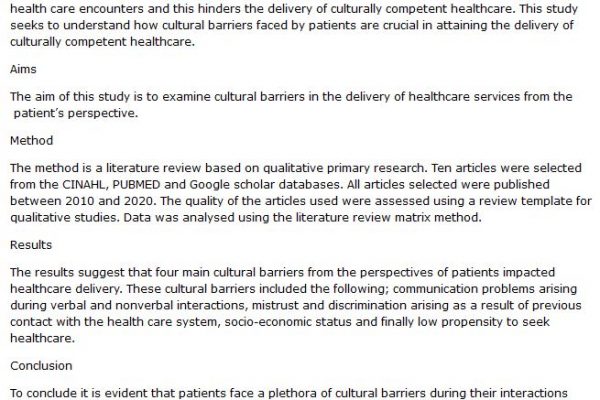دانلود پایان نامه : بررسی موانع فرهنگی در ارائه مراقبت های بهداشتی به بیماران اقلیت