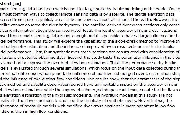 دانلود پایان نامه : بررسی عملکرد مدلسازی هیدرولیکی رودخانه در داده های سنجش از راه دور