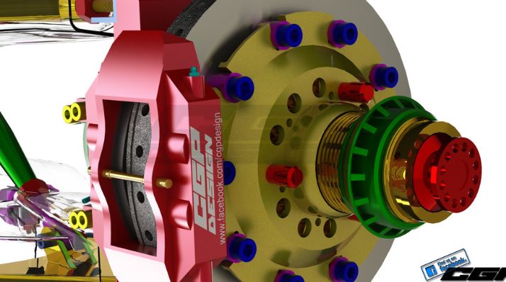 دانلود پروژه طراحی سیستم چرخ جلو خودرو اسپرت فرمول 1