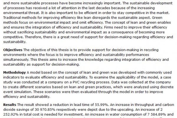 دانلود پایان نامه : بررسی فرآیندهای بازیافت کارآمد و پایدار تر جهت کاهش تهدیدات زیست محیطی