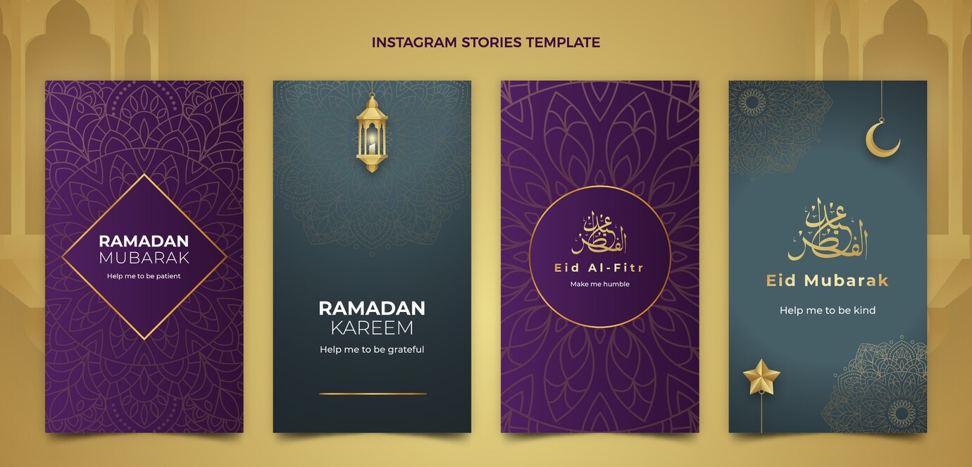 دانلود مجموعه قالب لایه باز استوری و پست اینستاگرام مذهبی ماه رمضان