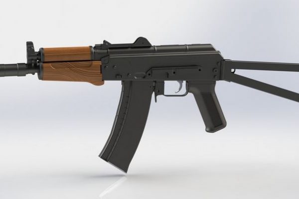 دانلود پروژه طراحی اسلحه کلاشینکف AKS-74U