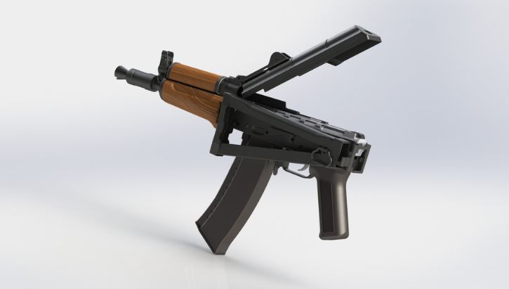 دانلود پروژه طراحی اسلحه کلاشینکف AKS-74U