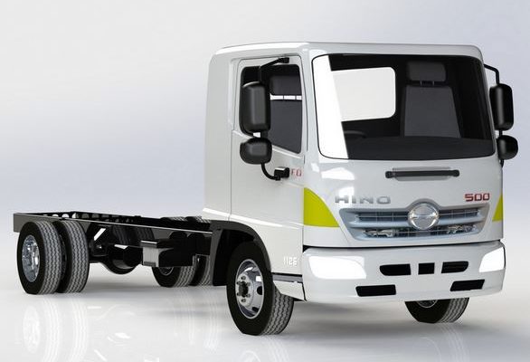 دانلود پروژه طراحی کامیون هینو Hino FD 1126