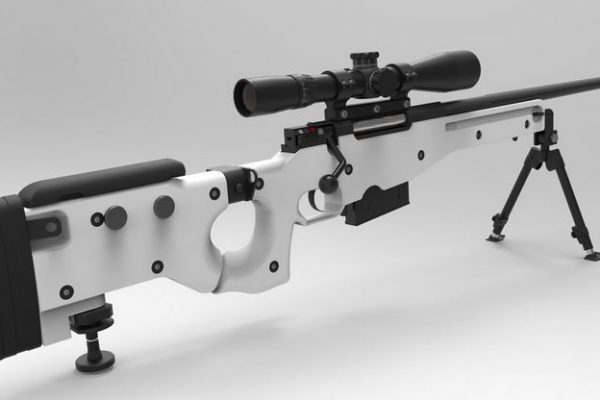 دانلود پروژه طراحی اسلحه تک تیرانداز AW 338 Sniper Rifle