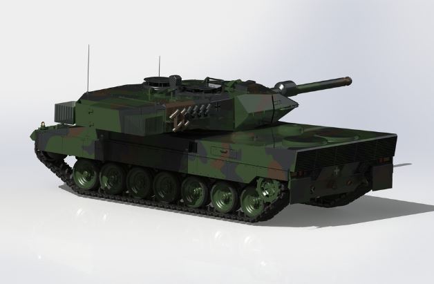دانلود پروژه طراحی تانک Leopard 2A6