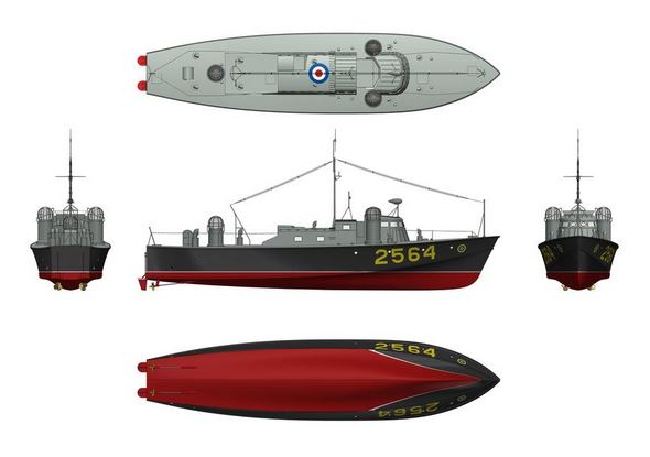 دانلود پروژه طراحی قایق نظامی تندرو RAF