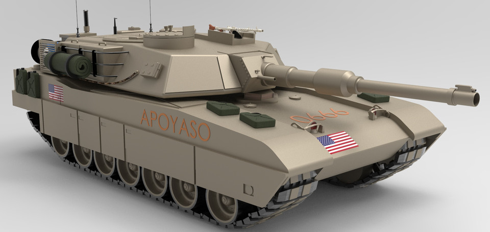 دانلود پروژه طراحی تانک امریکایی M1A2 ABRAMS