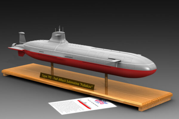 دانلود پروژه طراحی زیردریایی روسی Russian Submarine  195