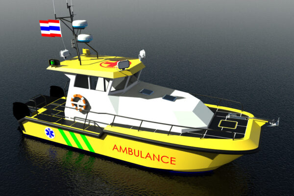 دانلود پروژه طراحی قایق آمبولانس AMBULANCE BOAT