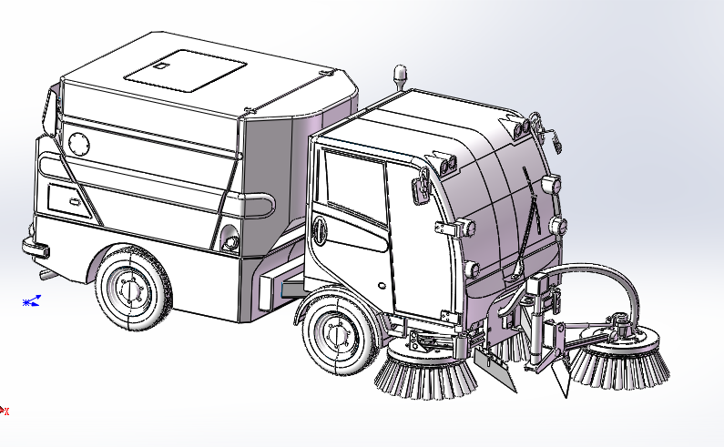 دانلود پروژه طراحی کامیون جاروب مکانیزه (سوییپر شهری)